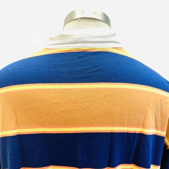 NWT SO Juniors Long Sleeve Pullover Collared Neck Striped Blue Shirt Size Large - Picture 7 of 13